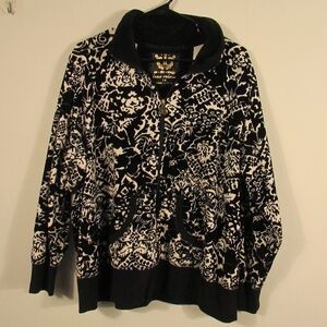 Black and White Patterned Women's Luxe Jacket